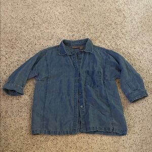 Women’s 100% Linen Casual Blue  Shirt